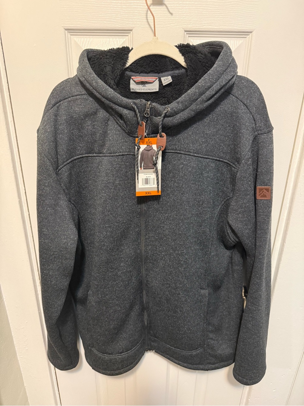 Men’s XXL Rugged Elements Sherpa-Lined Zip Hoodie NWT